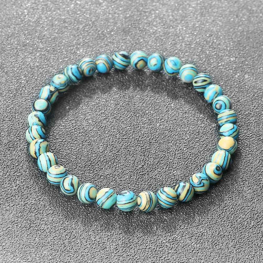Lilian - Blauer Malachit Naturstein Armbänder